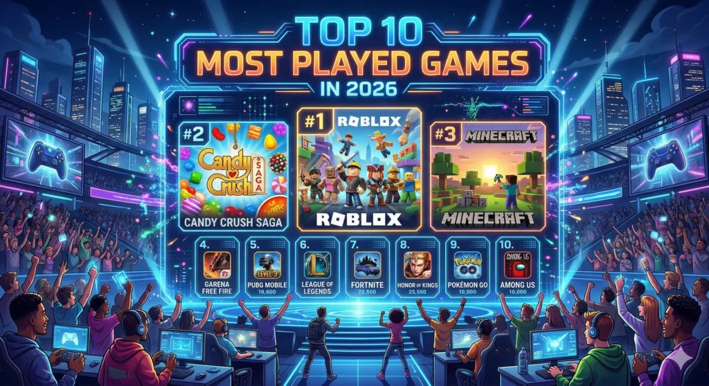 Top 10 Most Played Games in 2026
